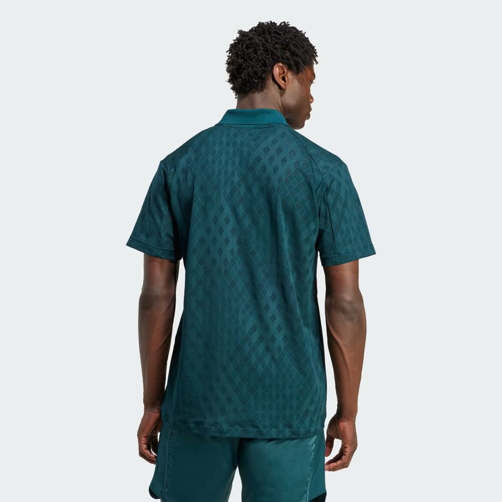 NWT Adidas Club Tennis Climacool Piqué Polo Shirt Men's #JY4848 Aurora Ivy LARGE - Picture 2 of 5